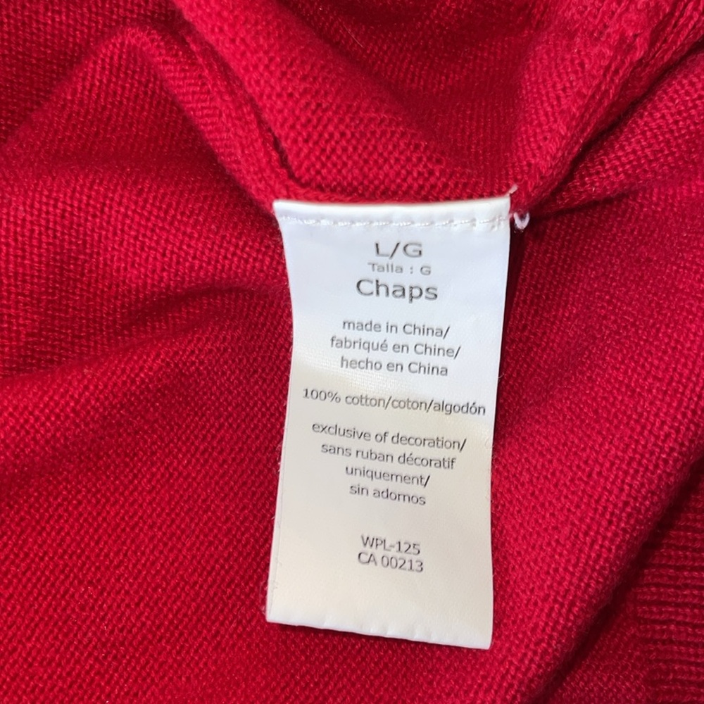 NWOT Chaps Men's Red Sweater Vest. Size Large. - Picture 6 of 6
